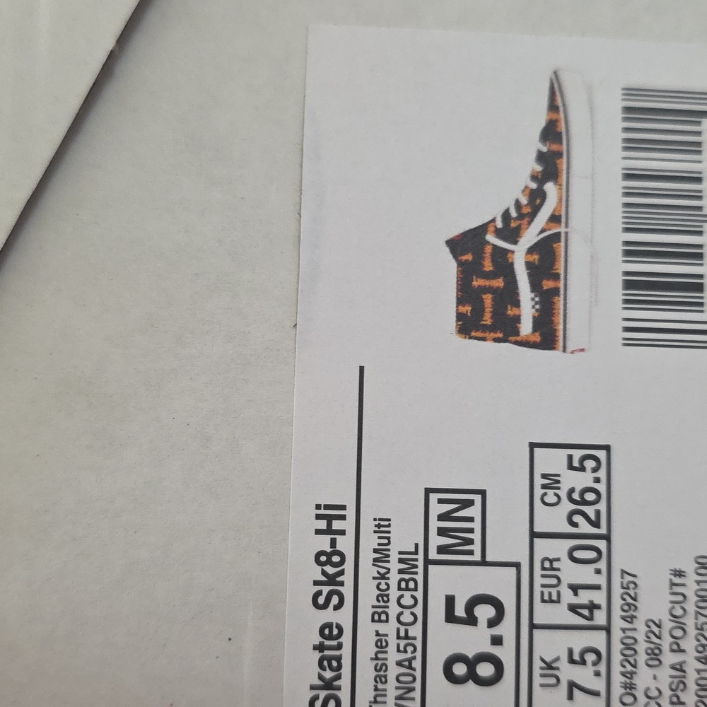 Vans Thrasher Black/Multi Size US 8.5 - Picture 8 of 9